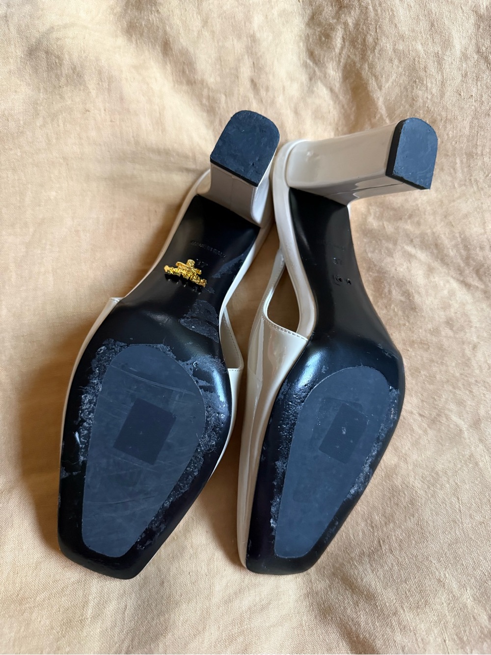PRADA Patent Leather Slingback 85MM Pumps $1200 😮‍💨 Sz 7 / 37 - Picture 7 of 9